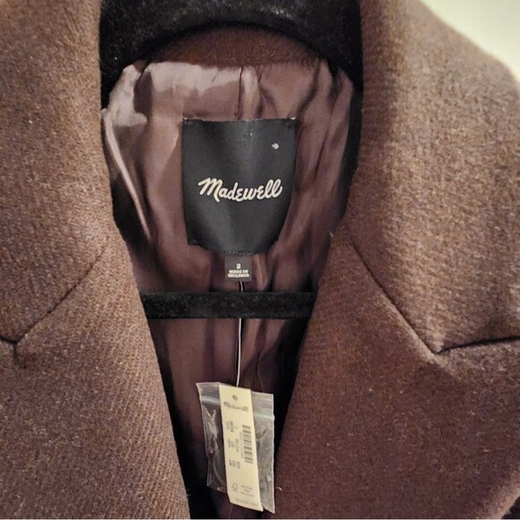 Madewell Blazer Coat in Insuluxe Fabric color Heather Cold Brew size 2 - Picture 4 of 16